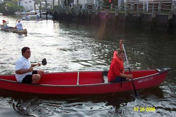 A boat being used at practice